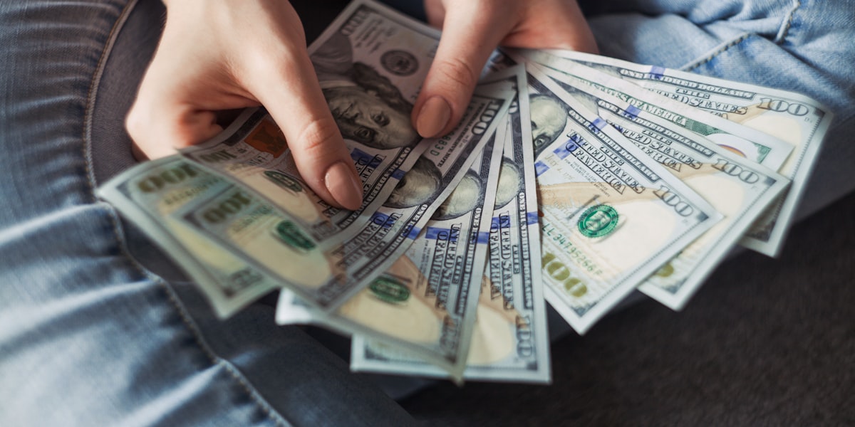 Financial charts and audio waveforms representing business models